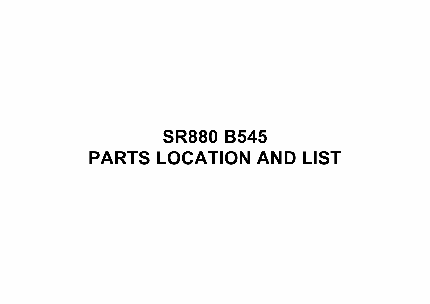 RICOH Options B545 SR880 Parts Catalog PDF download-1
